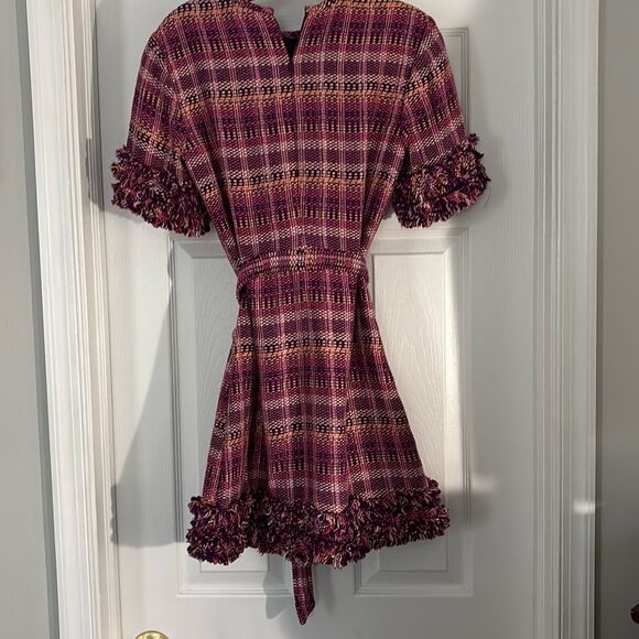 Cinq à Sept Boxweave Easton Dress in pink candy multi size 2 - Picture 4 of 4